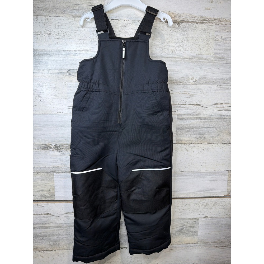 Swiss Tech Snow Bib Overalls Kids 3T Black Insulated Gorpcore EUC